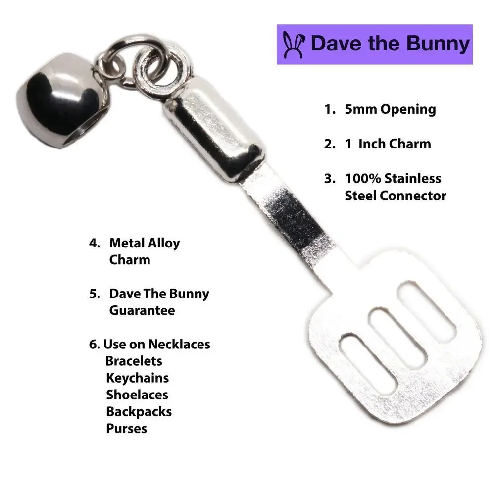 Mini Spatula Pendant Necklace for Kitchen Lovers, Silver Tone Jewelry Gift